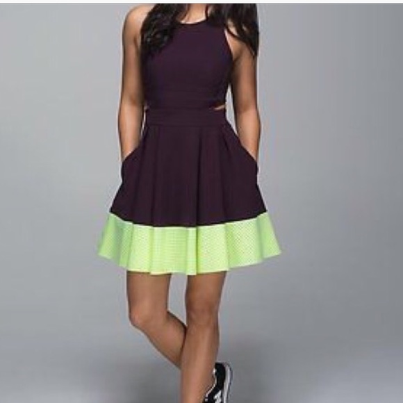 lululemon athletica Dresses & Skirts - Lululemon away dress cherry lime Sz 6
